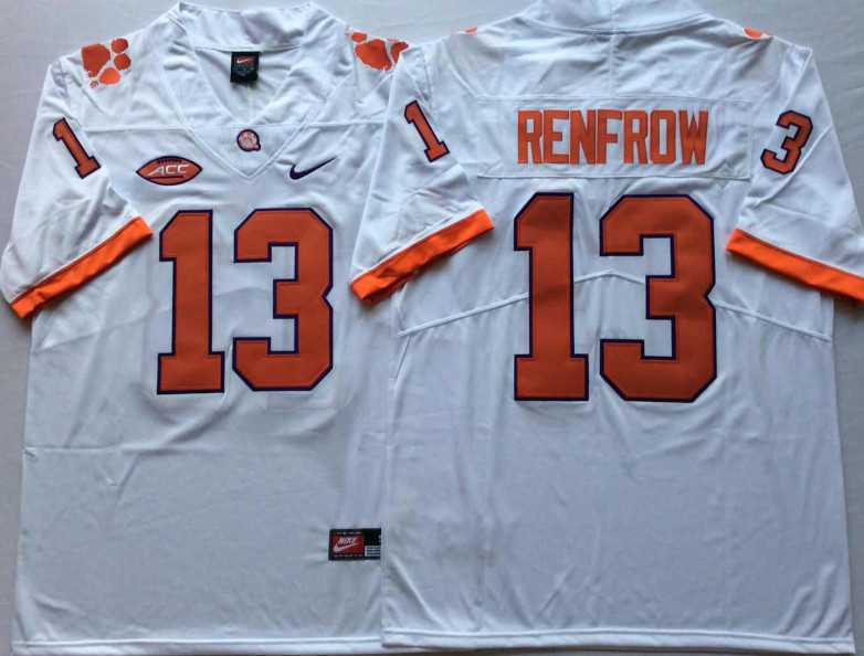 Clemson Tigers 13 Hunter Renfrow White Nike College Football Jersey,We sell and wholesale Clemson Tigers 13 Hunter Renfrow White Nike College Football Jersey on line form chian!